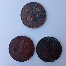 Moneta 10 cent. Cinquantenario Unità d'Italia 1911