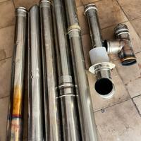 Tubi e raccordi in acciaio inox per stufa a pellet