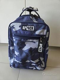Zaino trolley APPACK scuola – mimetico blu