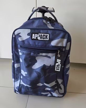 Zaino trolley APPACK scuola – mimetico blu