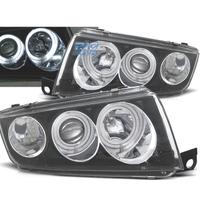 FARI SKODA FABIA 99-07 ANGEL EYES FONDO NERO