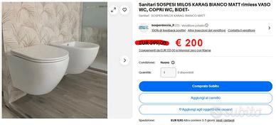 VASO E BIDET SOSPESO
