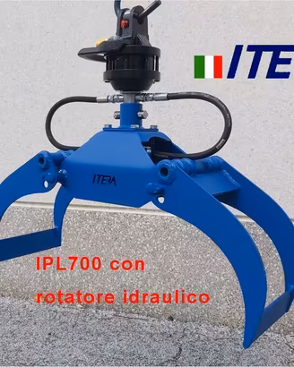Pinza Legna IPL700+rotatore idraulico 10qli
