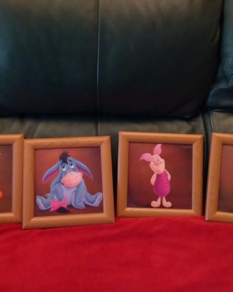 4 quadretti personaggi Winnie The Pooh