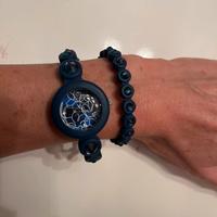 Orologio blu Stroili silicone flower