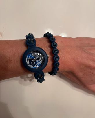 Orologio blu Stroili silicone flower