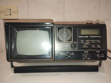 Tv Portatile Vintage B/N Radio AM FM