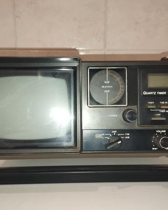 Tv Portatile Vintage B/N Radio AM FM