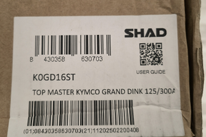 Portapacchi Per Bauletto SHAD TOP MASTER per Kymco