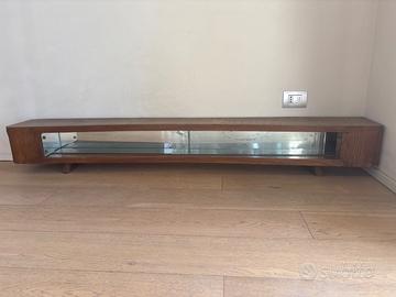 Mobile basso vintage mid century ante vetro
