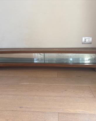 Mobile basso vintage mid century ante vetro