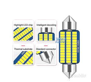 LAMPADINA LED CANBUS C10W FESTOON 36MM 30 LEDS
