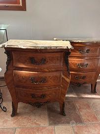 2 comodini stile Rococò usati con piano in marmo