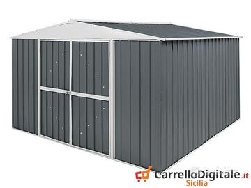 Box in Acciaio da giardino 360x345 grigio scuro