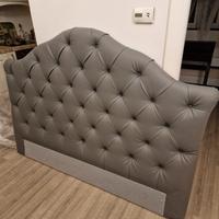 Testata letto alta in pelle