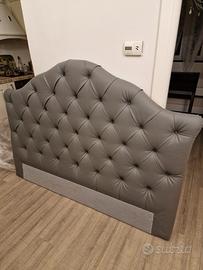 Testata letto alta in pelle