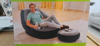 poltrona gonfiabile intex + pouf