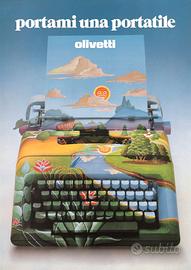 Poster Olivetti- "Portami una portatile"