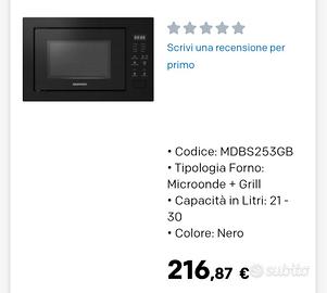 microonde da incasso 