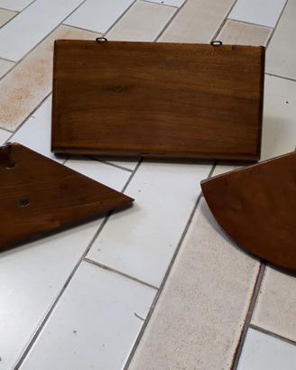 3 MENSOLINE VINTAGE LUCIDATE SPIRITO E GOMMALACCA