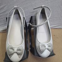 Ballerine donna vera pelle n.37 color argento