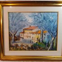 Valdagno,olio su tavola. Ernesto Ciato