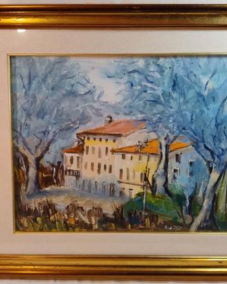 Valdagno,olio su tavola. Ernesto Ciato