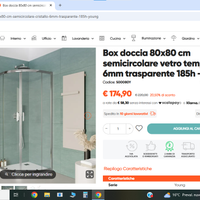 Box doccia 80x80 cm semicircolare