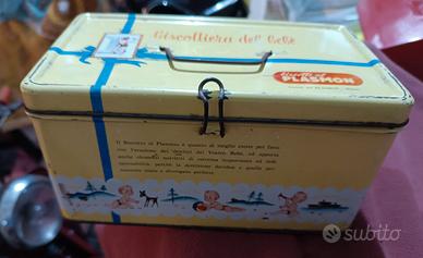 Scatola di latta ANNI 60 "Biscottiera del Bebè"