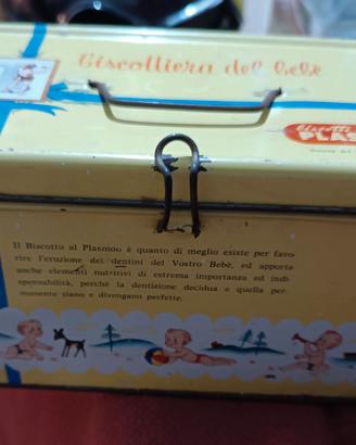 Scatola di latta ANNI 60 "Biscottiera del Bebè"