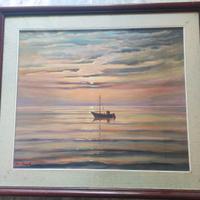 Dipinto: Barca al Tramonto