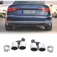 TERMINALI SCARICO AUDI A4 16-19 LOOK S4 CROMO