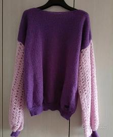 maglia handmade in morbidissimo mohair