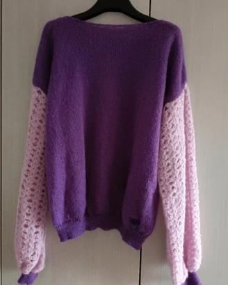 maglia handmade in morbidissimo mohair