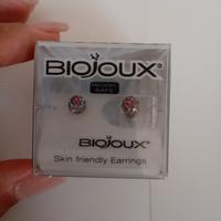 orecchini a pallina rosa e blu