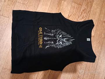 canotta nera Signore degli anelli e trono di spade