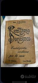 “Ricettario domestico…” IV ed. HOEPLI 1918