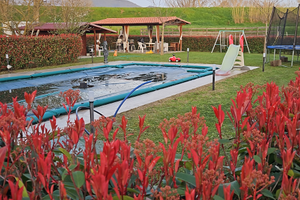 Giardino con piscina per feste
