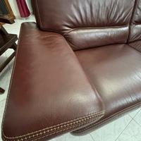 Divano vera pelle marrone Made in Italy
