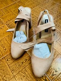 Sandali con tacco alto rosa cipria 39