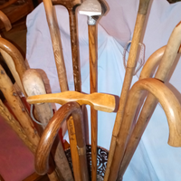 Bastoni in legno da passeggio anni 1970-80