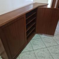 Scarpiera in legno mogano