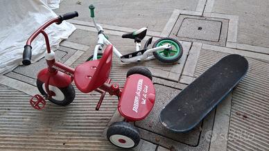Bici triciclo e skate