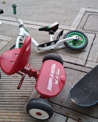 Bici triciclo e skate