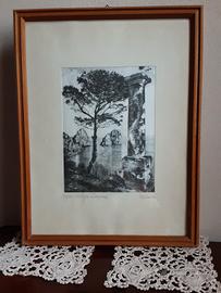 quadro serigrafia su seta G.M. d'Amico