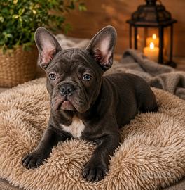 Cucciola di bulldog francese blue
