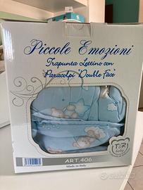 Completo trapunta e paracolpi per culla o lettino