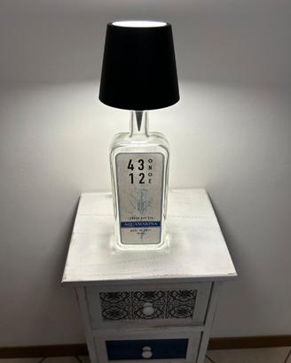 Lampada con bottiglia gin Acquamarina LED wireless