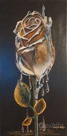 dipinto acrilico "Gocce di Rosa"