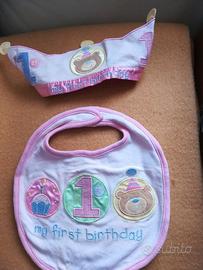 Corona primo compleanno 100% cotone, e altro